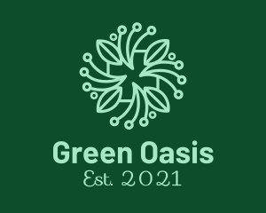 Green Garden Plant  logo design