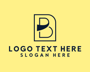 Black And Yellow - Modern Brand Letter B logo design