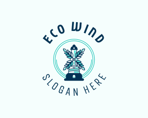 Windmill Wheat Agricultural Tower logo design