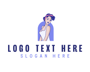 Stylist - Fashion Pinup Woman logo design