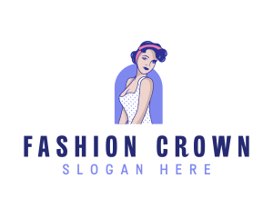 Fashion Pinup Woman logo design