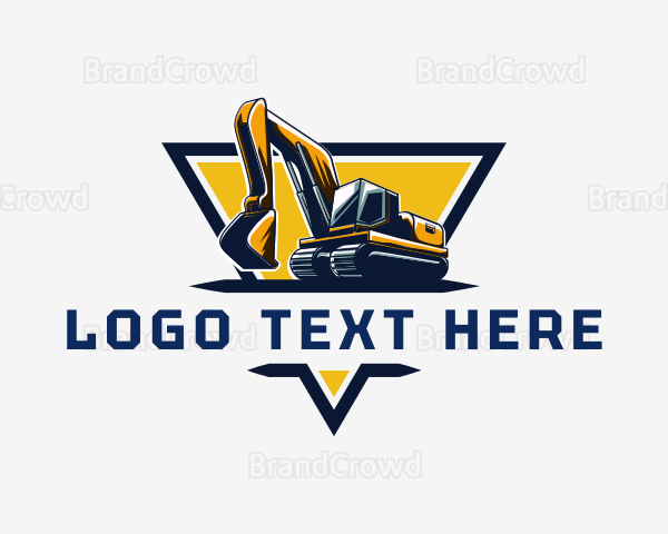 Construction Excavator Machinery Logo