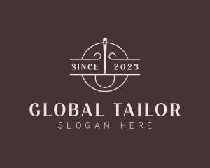 Dressmaker Tailoring Sewing logo design