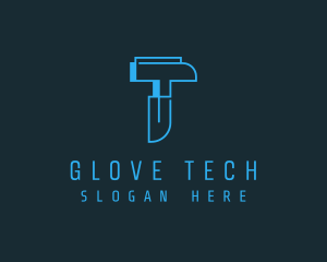 Abstract Tech Letter T logo design