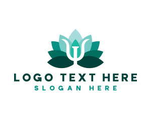 Psi Symbol - Psychology Lotus Therapy logo design