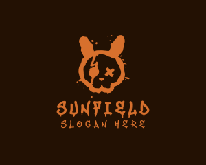 Streetwear - Bunny Rabbit Skull Graffiti logo design