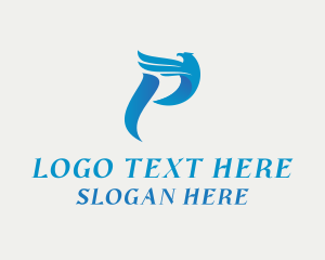 Politician - Pilot Eagle Letter P logo design