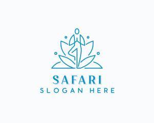 Healing - Wellness Yoga Lotus logo design