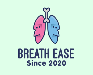 Respiration - Respiratory Lungs Faces logo design