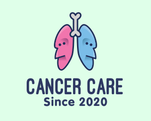 Cancer - Respiratory Lungs Faces logo design