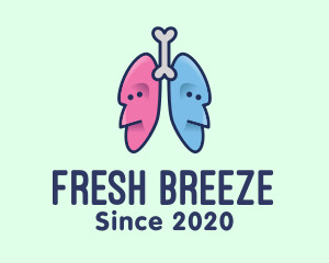 Respiratory Lungs Faces logo design