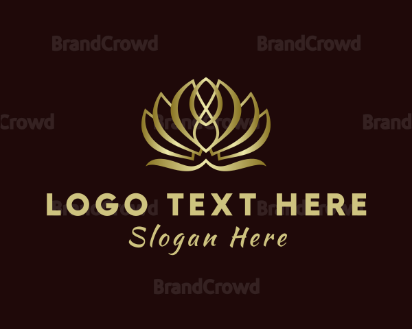 Gold Luxury Lotus Logo