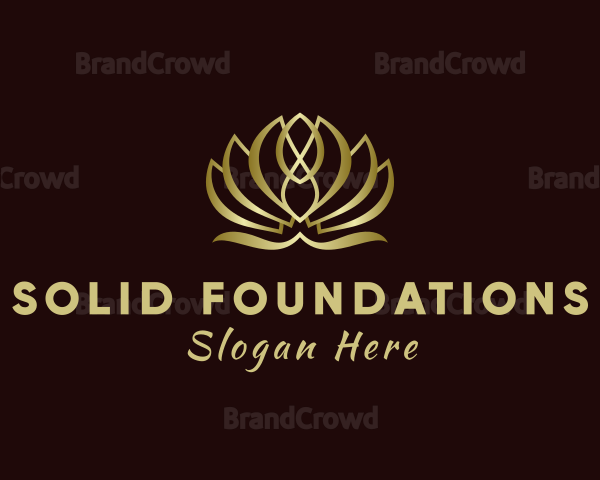 Gold Luxury Lotus Logo