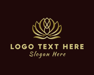 Scent - Gold Luxury Lotus logo design