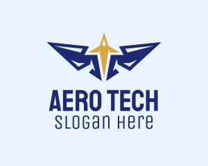 Aero - Plane Wings Spacecraft logo design