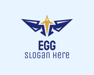 Aeronautics - Plane Wings Spacecraft logo design