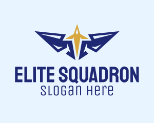 Squadron - Plane Wings Spacecraft logo design