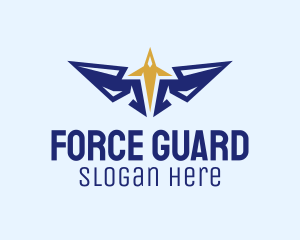 Enforcer - Plane Wings Spacecraft logo design