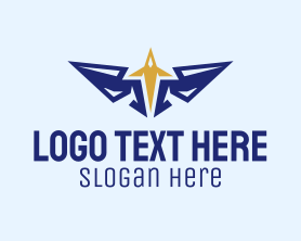 Airway - Plane Wings Crest logo design