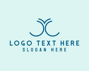 Blue - Generic Curve Marketing logo design