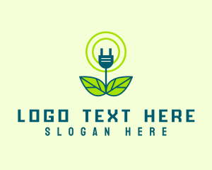 Battery - Plant Power Plug logo design