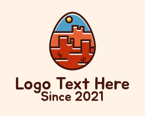 National Park - Arizona Desert Egg logo design