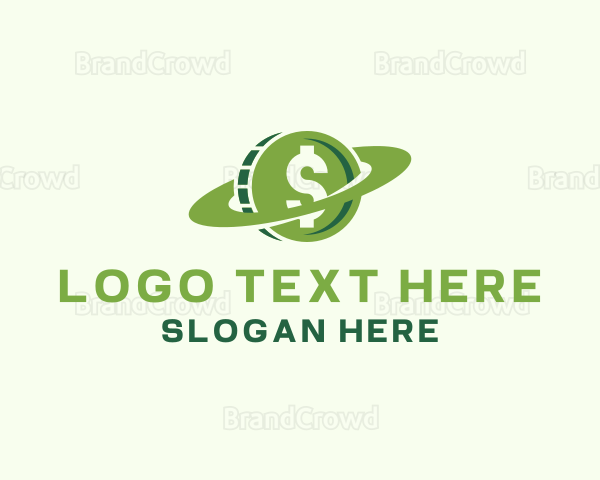 Dollar Coin Planet Financial Logo