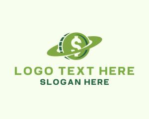 Money Exchange - Dollar Coin Planet Financial logo design