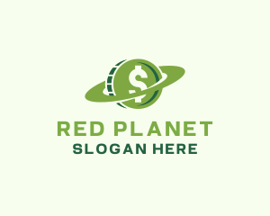 Dollar Coin Planet Financial  logo design