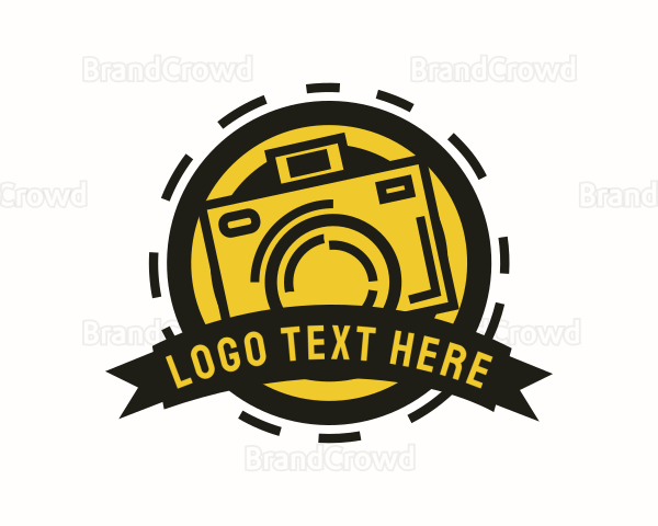 Photo Booth Camera Badge Logo