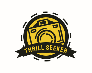 Exciting - Photo Booth Camera Badge logo design