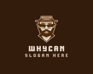 Old Man - Hipster Man Hat logo design