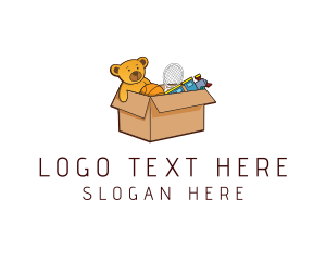 Racket - Toy Box Donation logo design