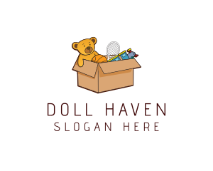 Doll - Toy Box Donation logo design