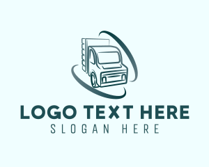 Dump Truck - Trucking Haulage Swoosh logo design