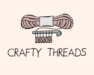 Crochet Yarn Hook logo design