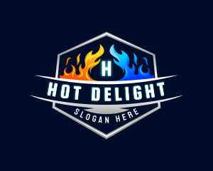 Heat Ice Ventilation logo design