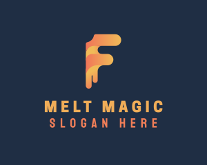 Melt - Gradient Hot Melt logo design