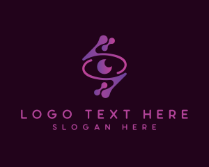 Web Developer - Modern Technology Eye logo design