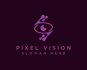 Modern Technology Eye logo design