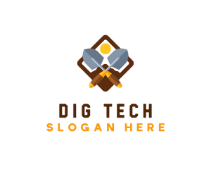 Dig - Landscaping Yard Shovel logo design