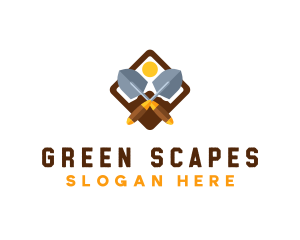 Landscape - Landscaping Yard Shovel logo design