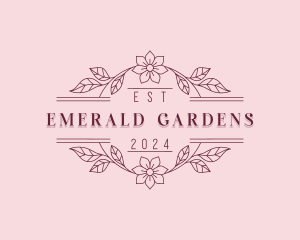 Flower Garden Wedding logo design