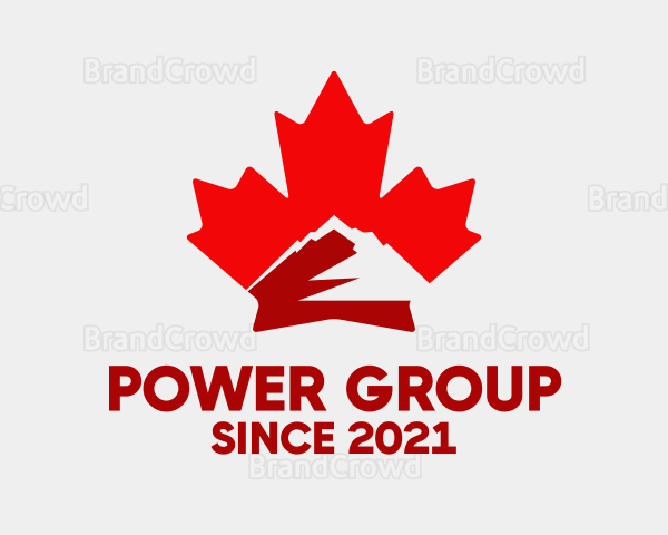 Red Canada Mountain Logo