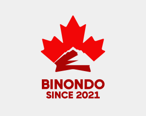 Canada - Red Canada Mountain logo design