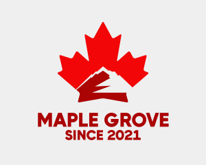 Maple - Red Canada Mountain logo design