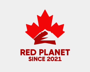 Red Canada Mountain  logo design