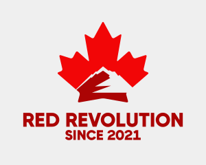 Red Canada Mountain  logo design