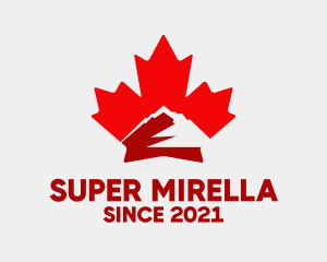 Travel - Red Canada Mountain logo design