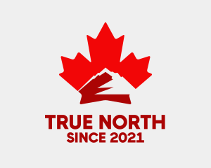 Canada - Red Canada Mountain logo design